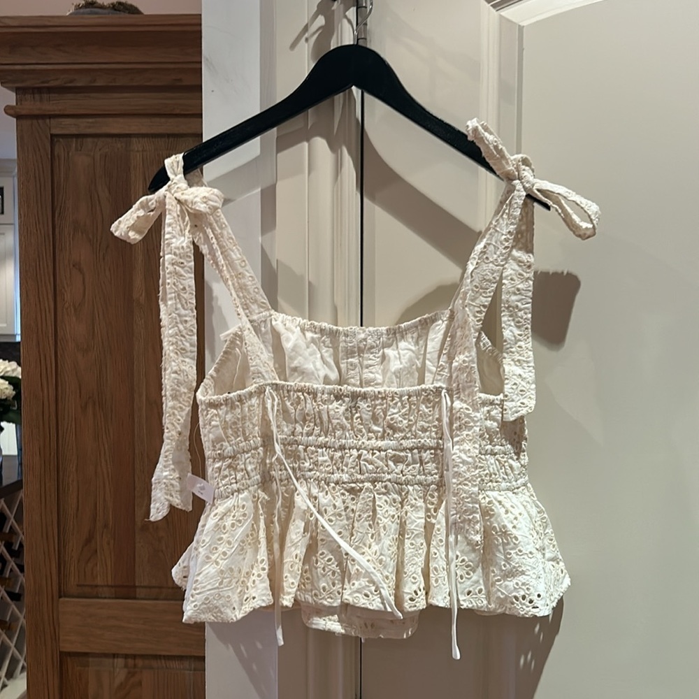 ANTHROPOLOGIE EN SAISON  Portia eyelet top large - Picture 12 of 13